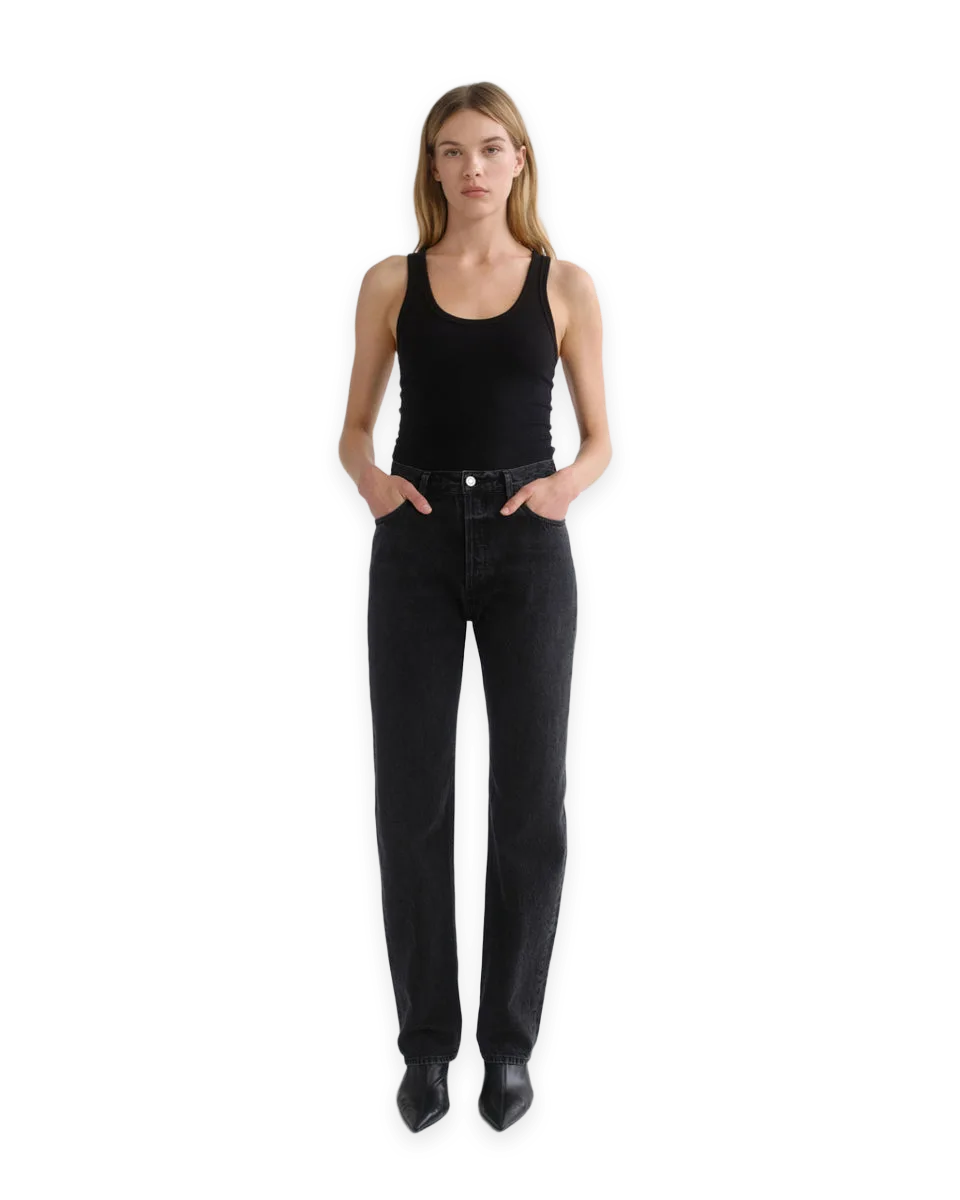 AGOLDE 90's Pinch Waist High Rise Straight Long (Weightless)