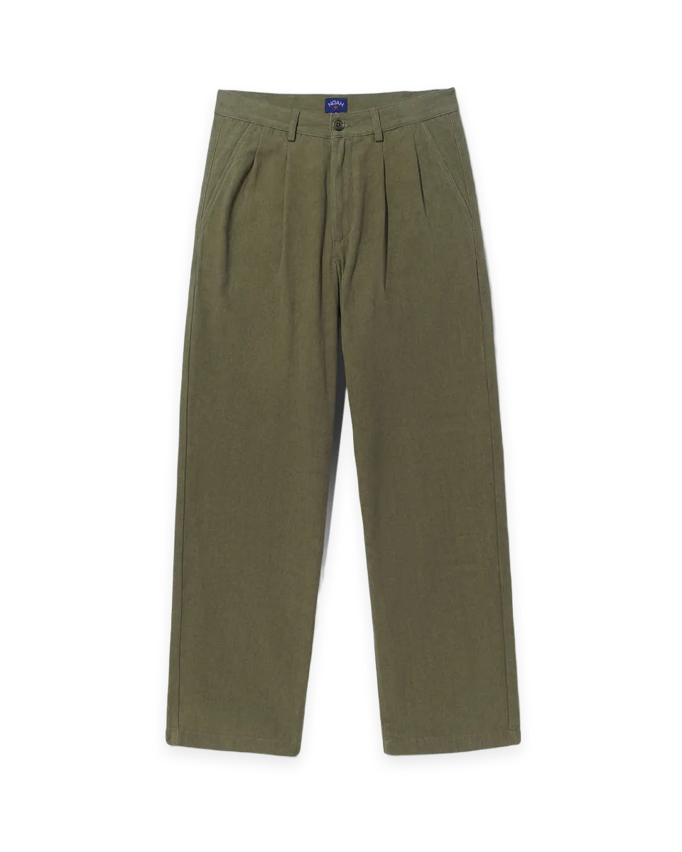 Noah Double-Pleat Cotton Pant