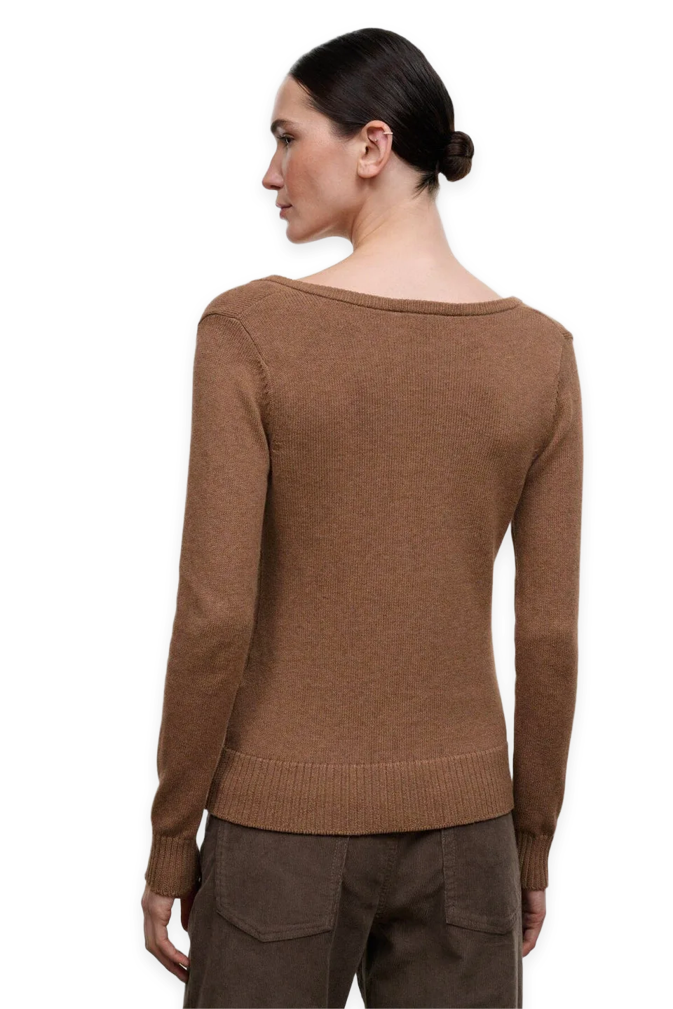 Staud Natasha Cashmere Sweater · Cigar, photo 3