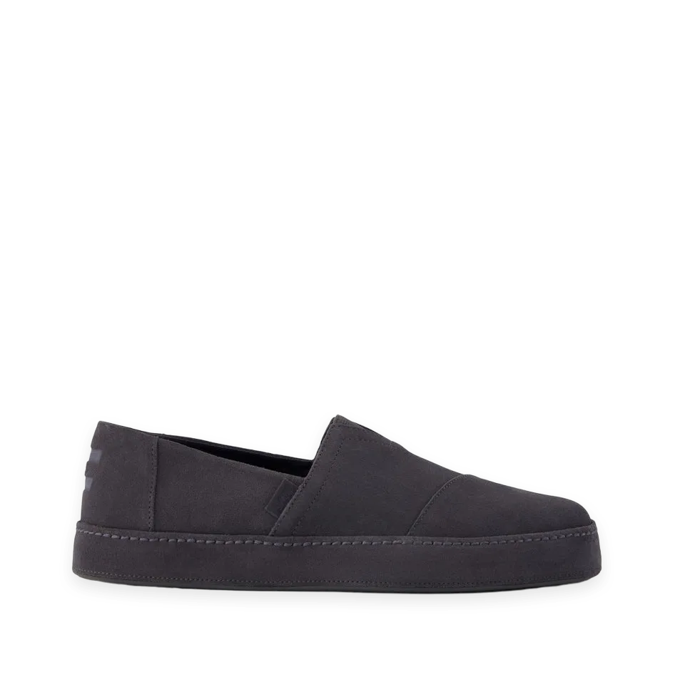 TOMS Mens Alpargata Premium Water Resistant Forged Iron Suede