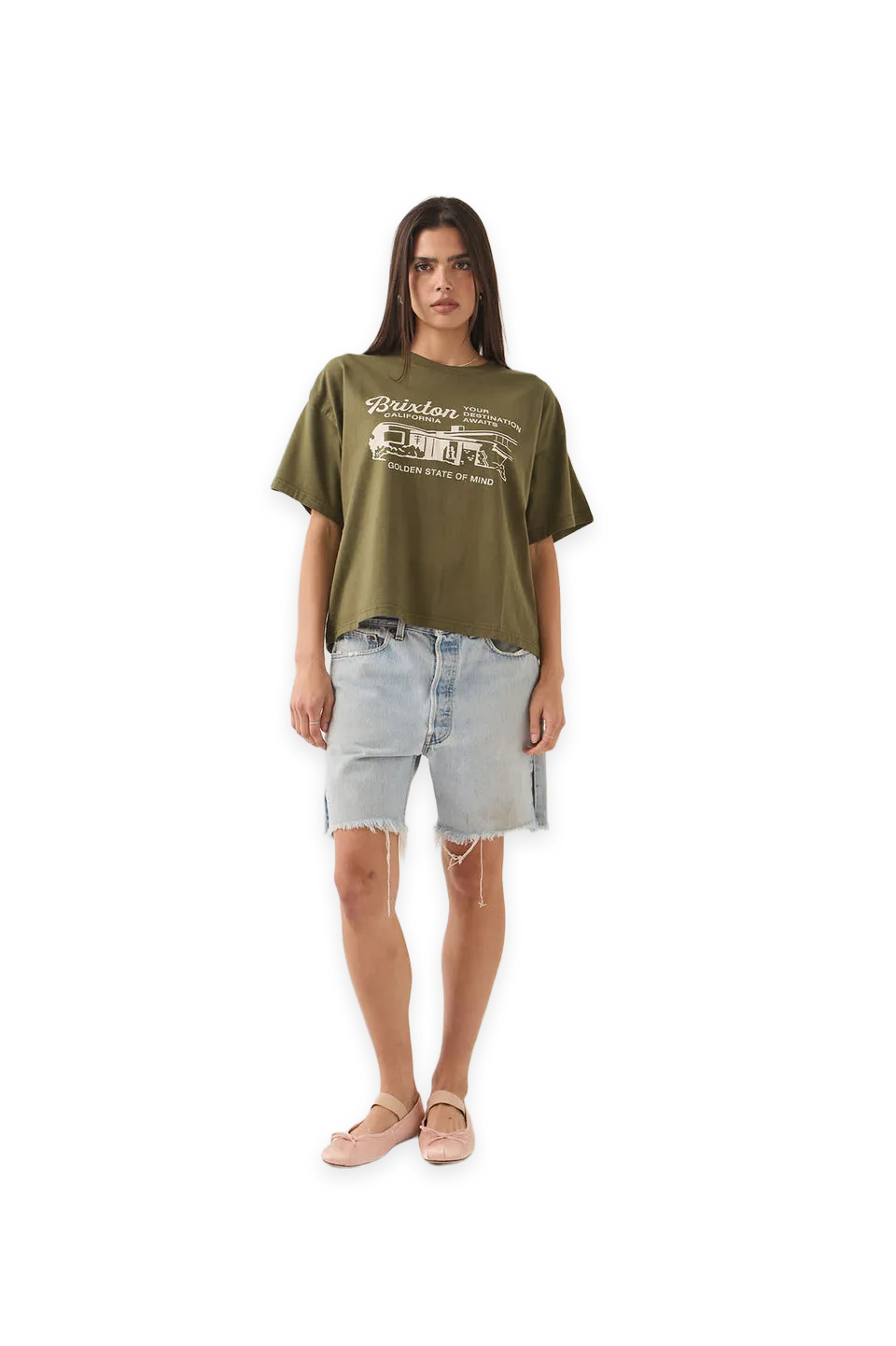 Brixton Your Destination Awaits Boxy Crop Top