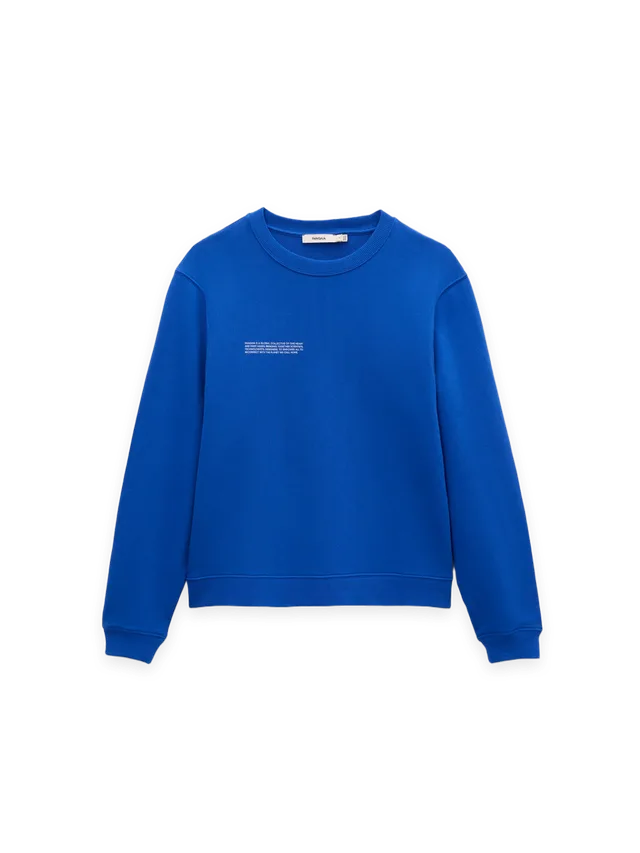 Pangaia Womens Midweight Sweatshirt—Gaia Blue