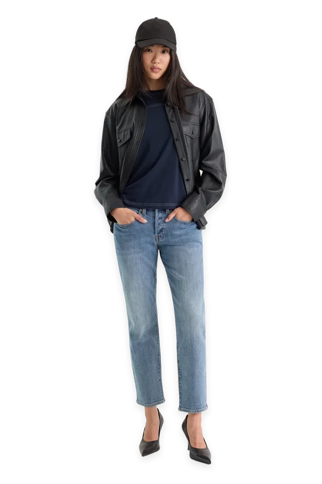Good American VINTAGE STRAIGHT ANKLE JEANS · SAVOR