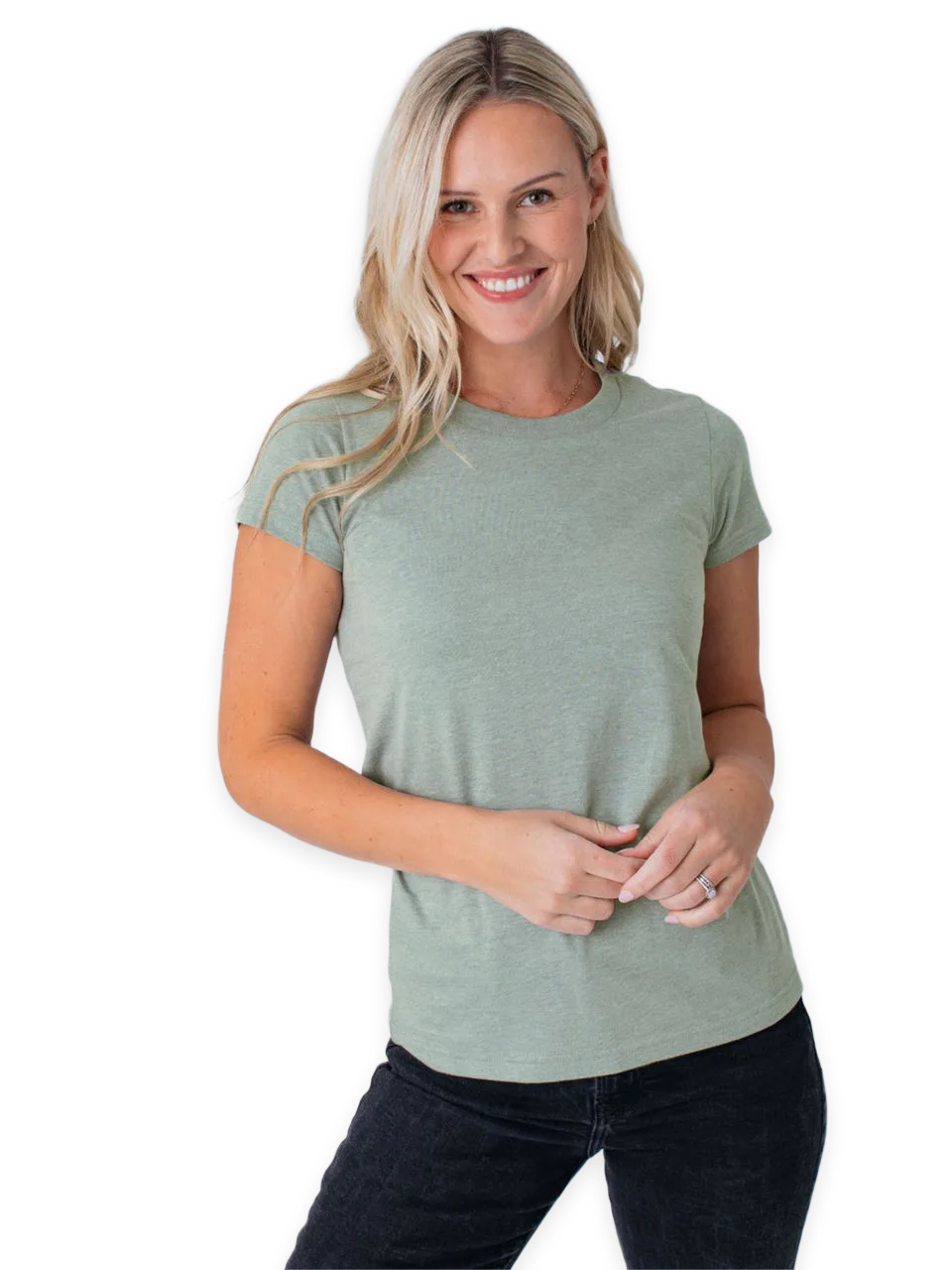 Fresh Clean Threads Vintage Green Everyday Crew Neck Tee