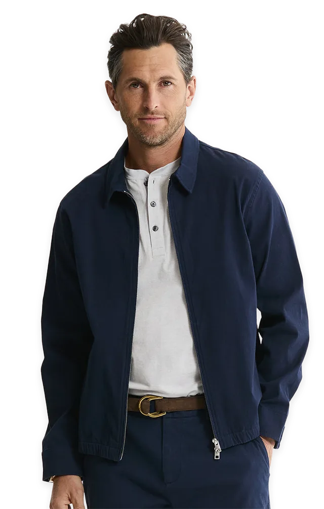 Jachs NY Cotton Silk Blend Zip Jacket