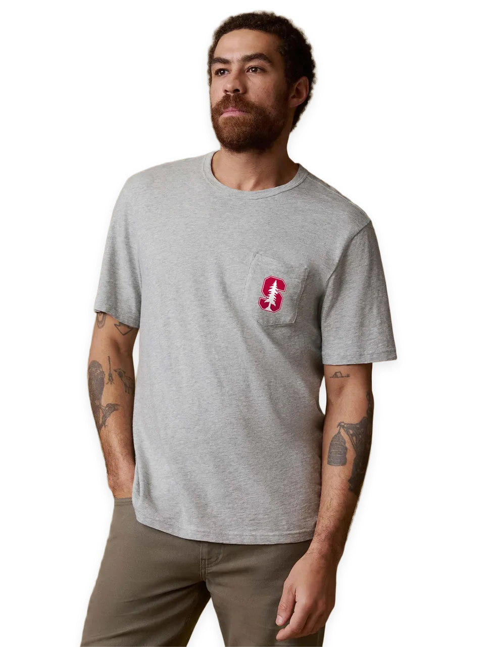Faherty Stanford University Sunwashed Pocket Tee