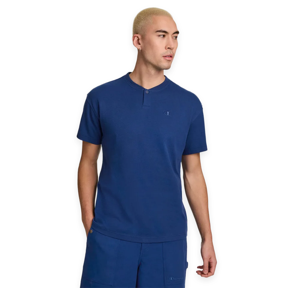 Champion Textured Henley, C Logo