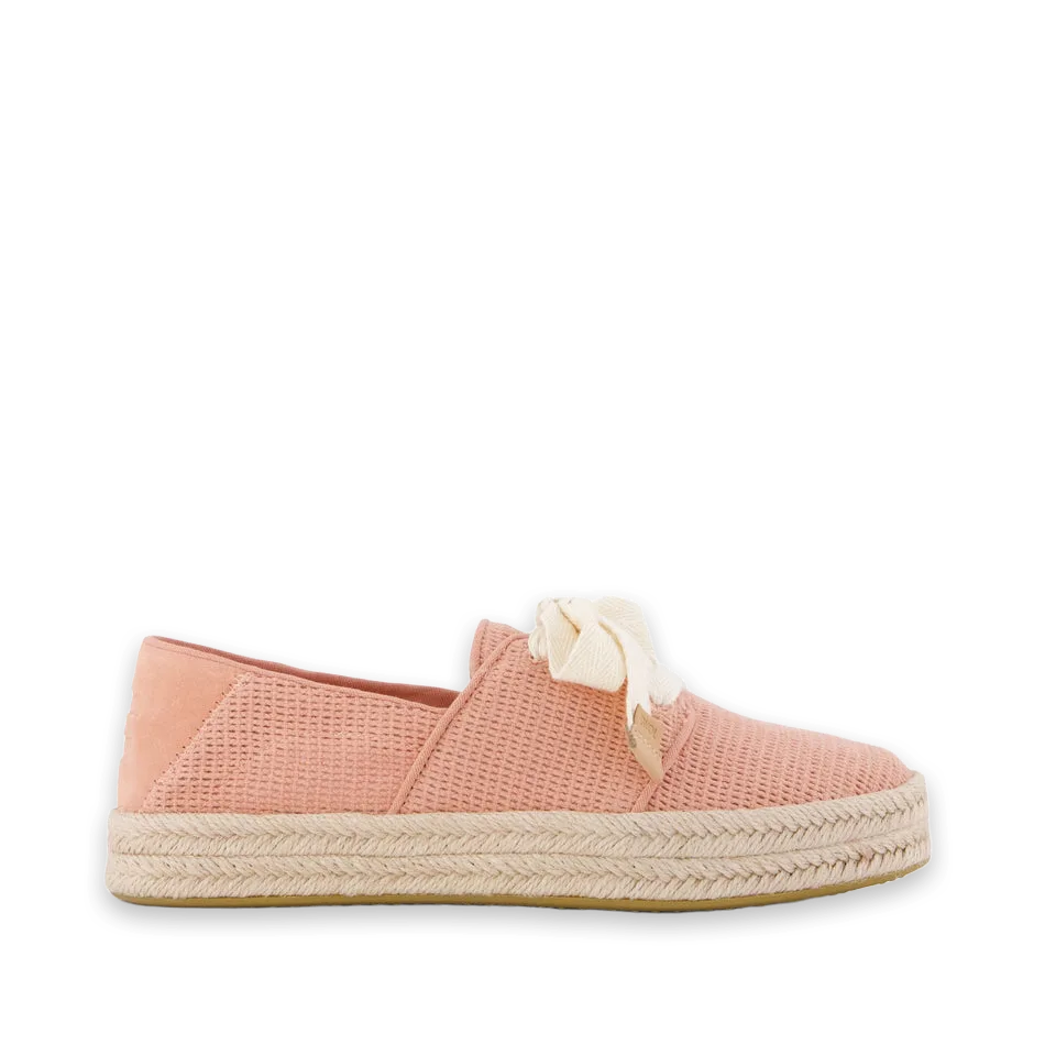 TOMS Womens Carolina Lace-Up Espadrille Bloom Mesh