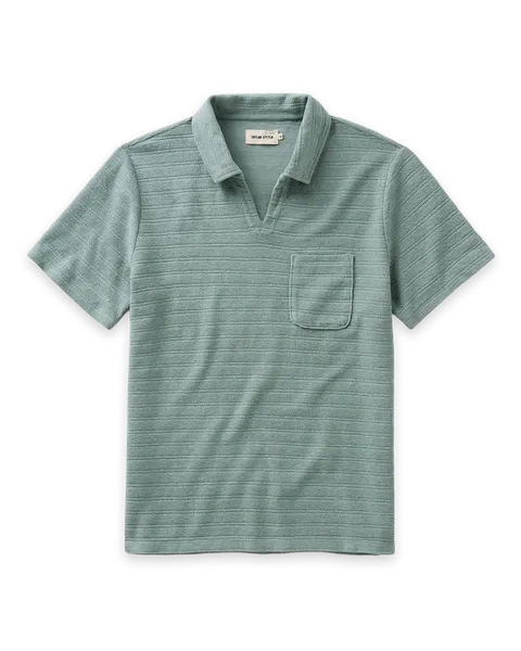 Taylor Stitch The Meridian Polo in Faded Pine