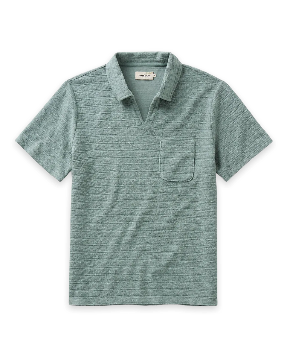 Taylor Stitch The Meridian Polo in Faded Pine