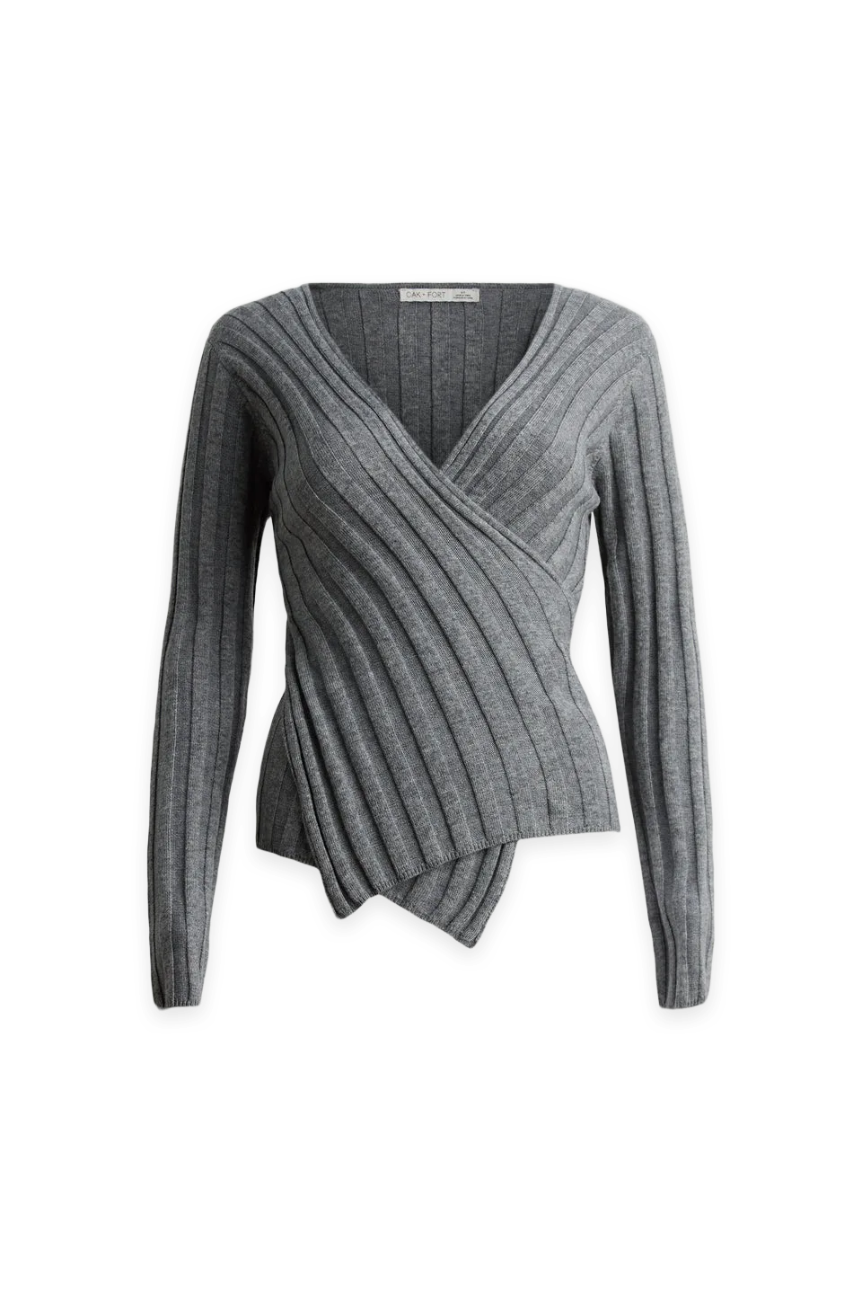 Oak + Fort V-NECK WRAP SWEATER