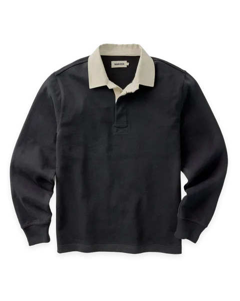Taylor Stitch The Rugby Shirt in Coal