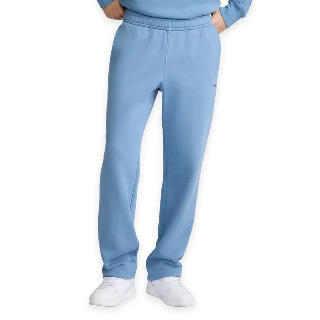 Champion Powerblend Sweatpants, Open Hem, C Logo