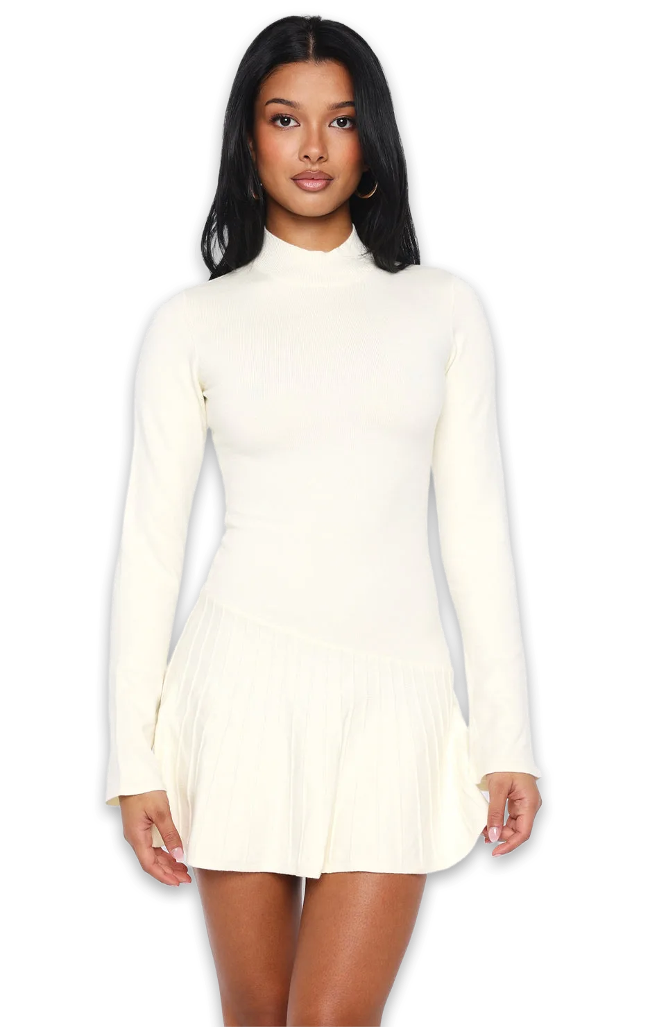 White Fox Forever Her Long Sleeve Mini Dress White, photo 2