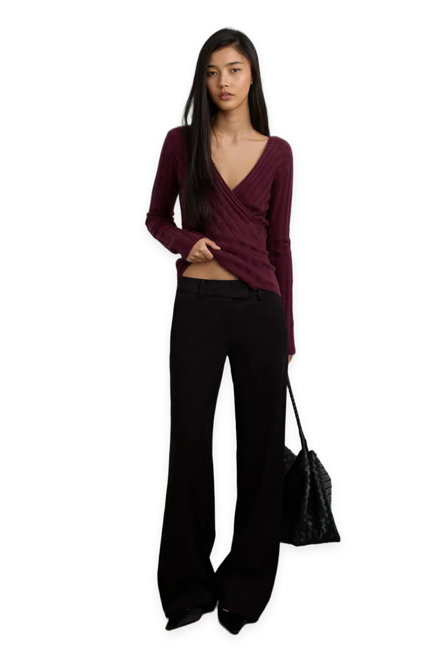 Oak + Fort LOW-RISE STRAIGHT LEG TROUSER