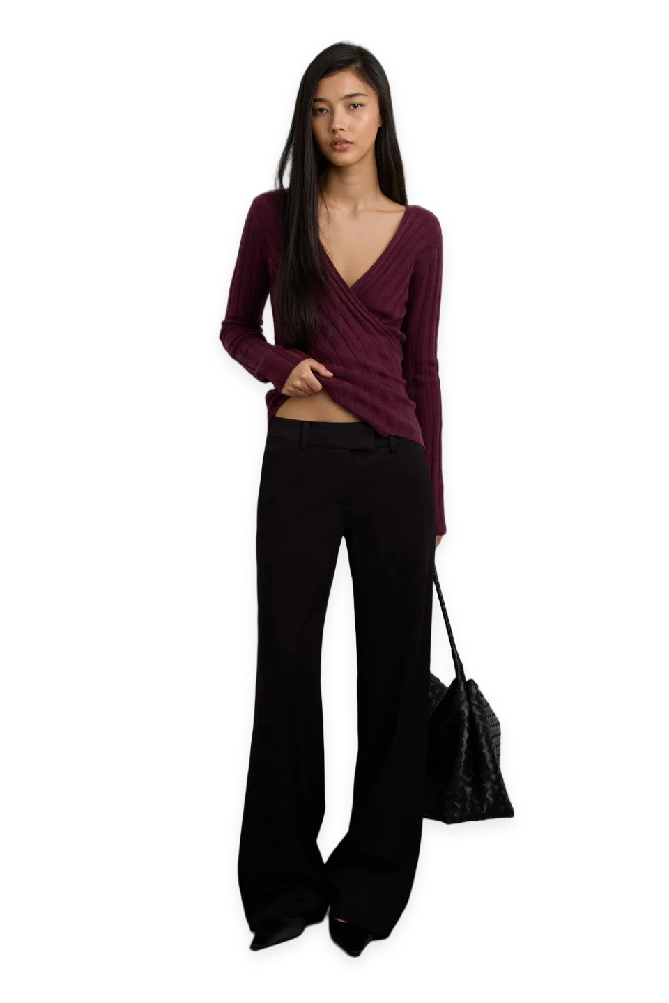 Oak + Fort LOW-RISE STRAIGHT LEG TROUSER
