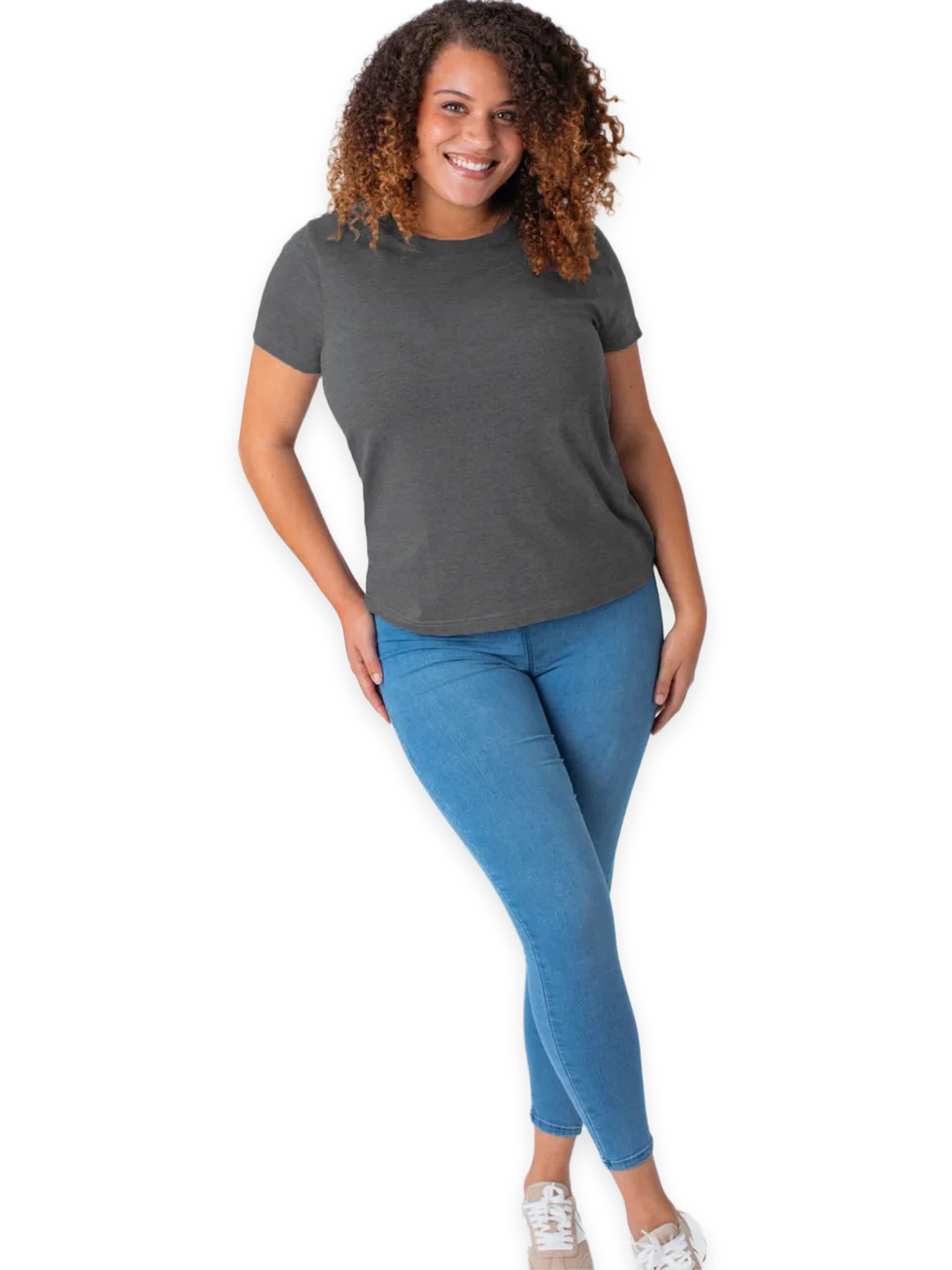 Fresh Clean Threads Carbon Grey Everyday Crew Neck Tee