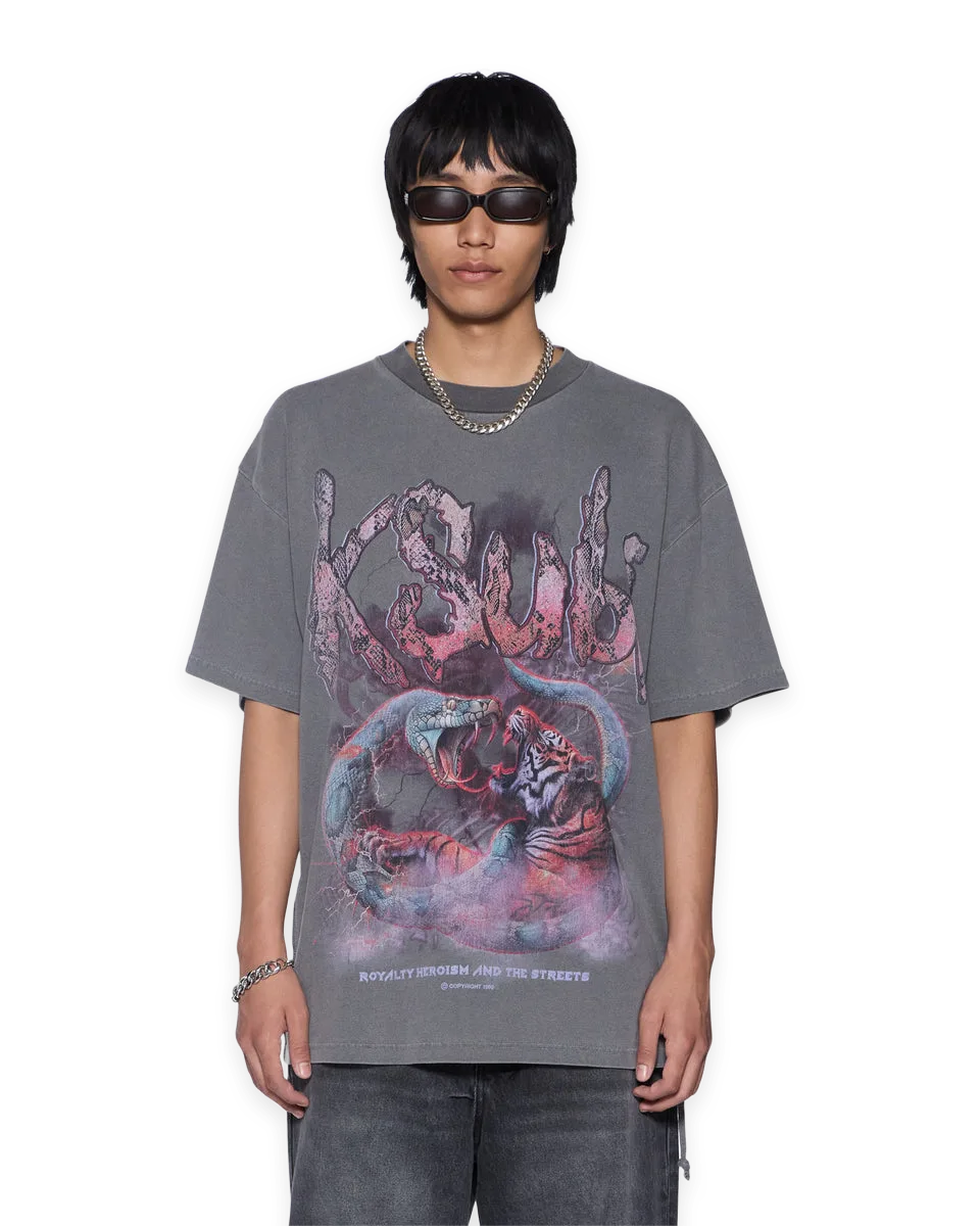 Ksubi KNOTTED EKCESS SS TEE CHARCOAL