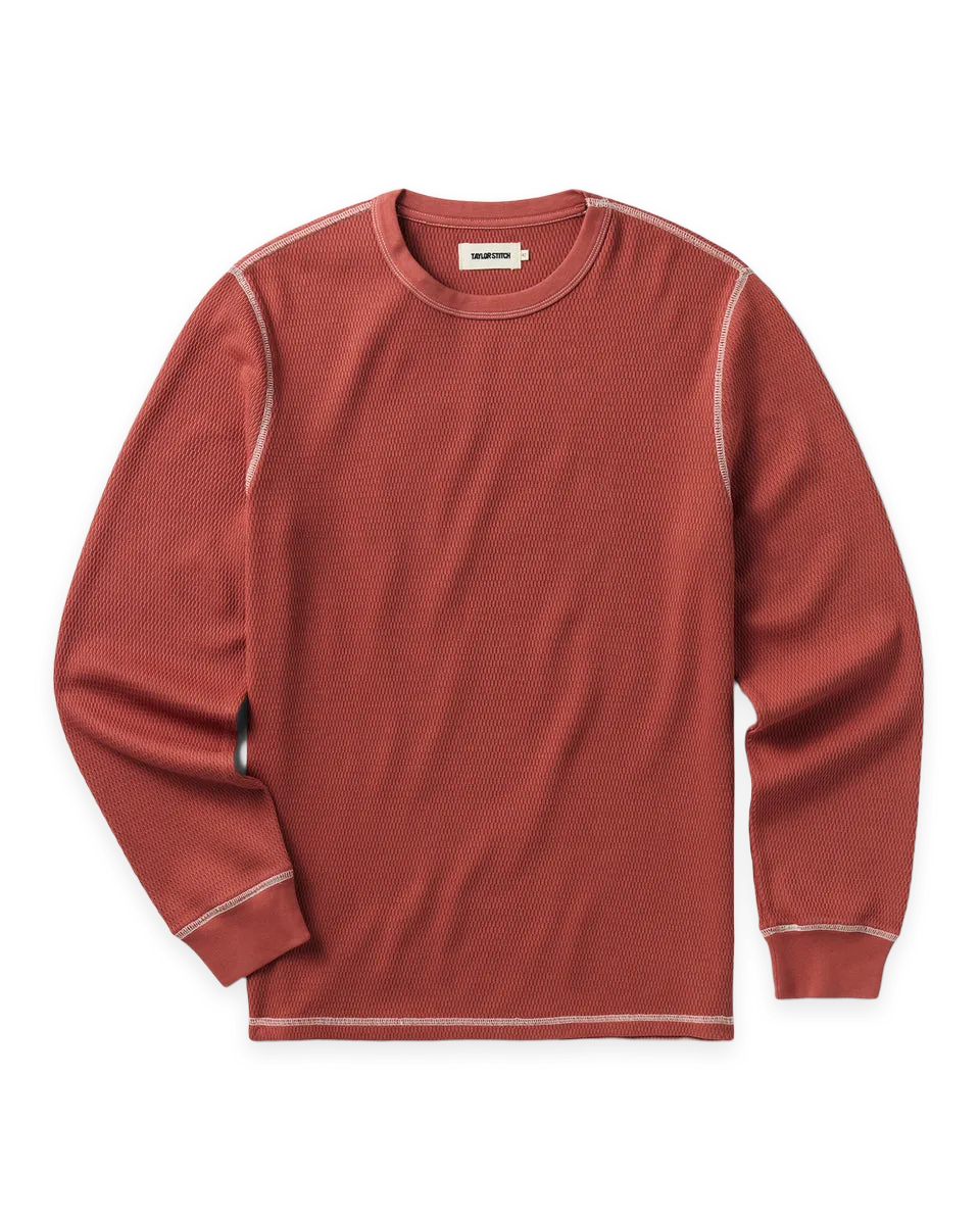 Taylor Stitch The Organic Cotton Crew in Canyon Waffle