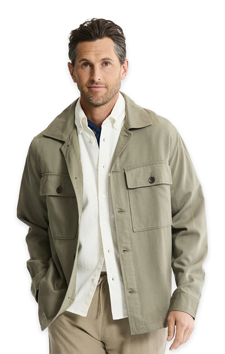 Jachs NY Rayon Lyocell Military Shirt Jacket