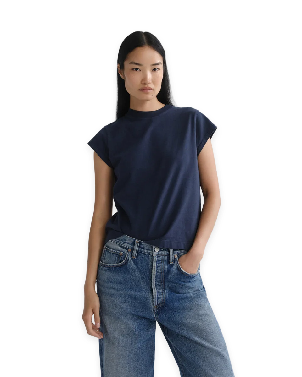 AGOLDE Bryce Cap Sleeve Tee