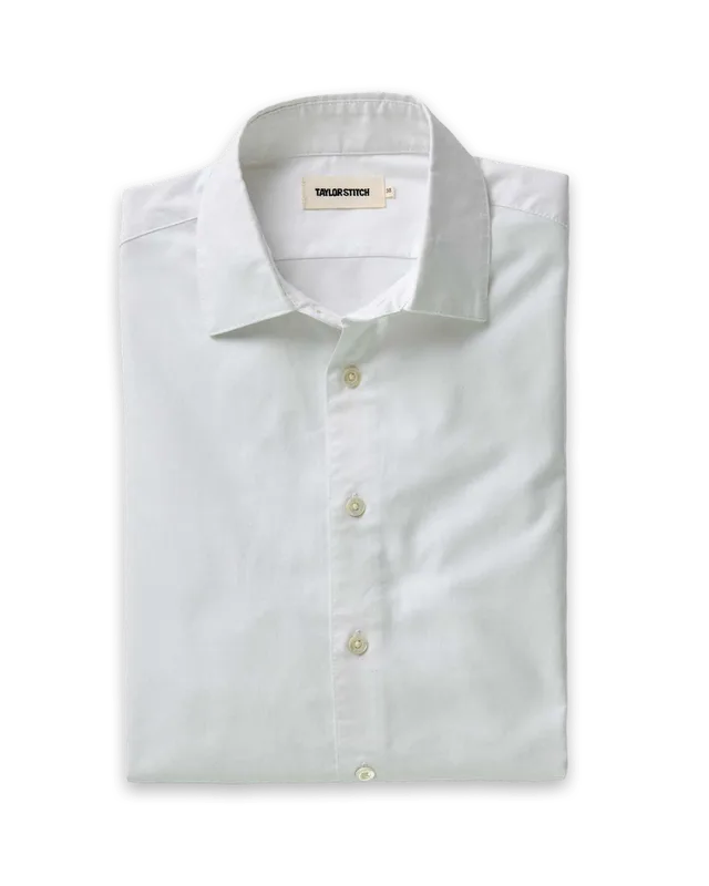 Taylor Stitch The Hyde Shirt in White Pinpoint Oxford