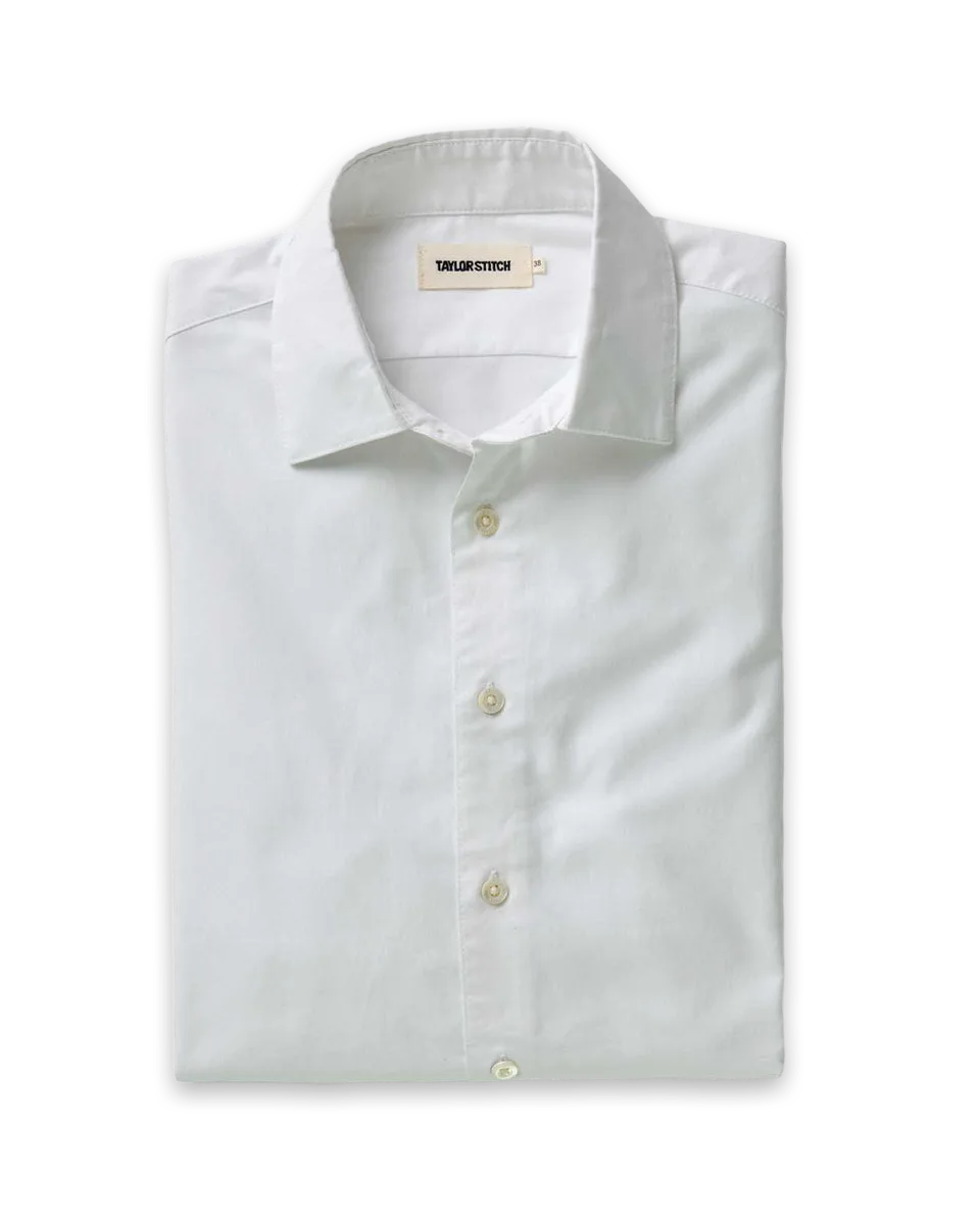 Taylor Stitch The Hyde Shirt in White Pinpoint Oxford