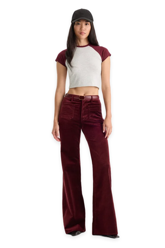 Good American VELVET GOOD WAIST PALAZZO PANT