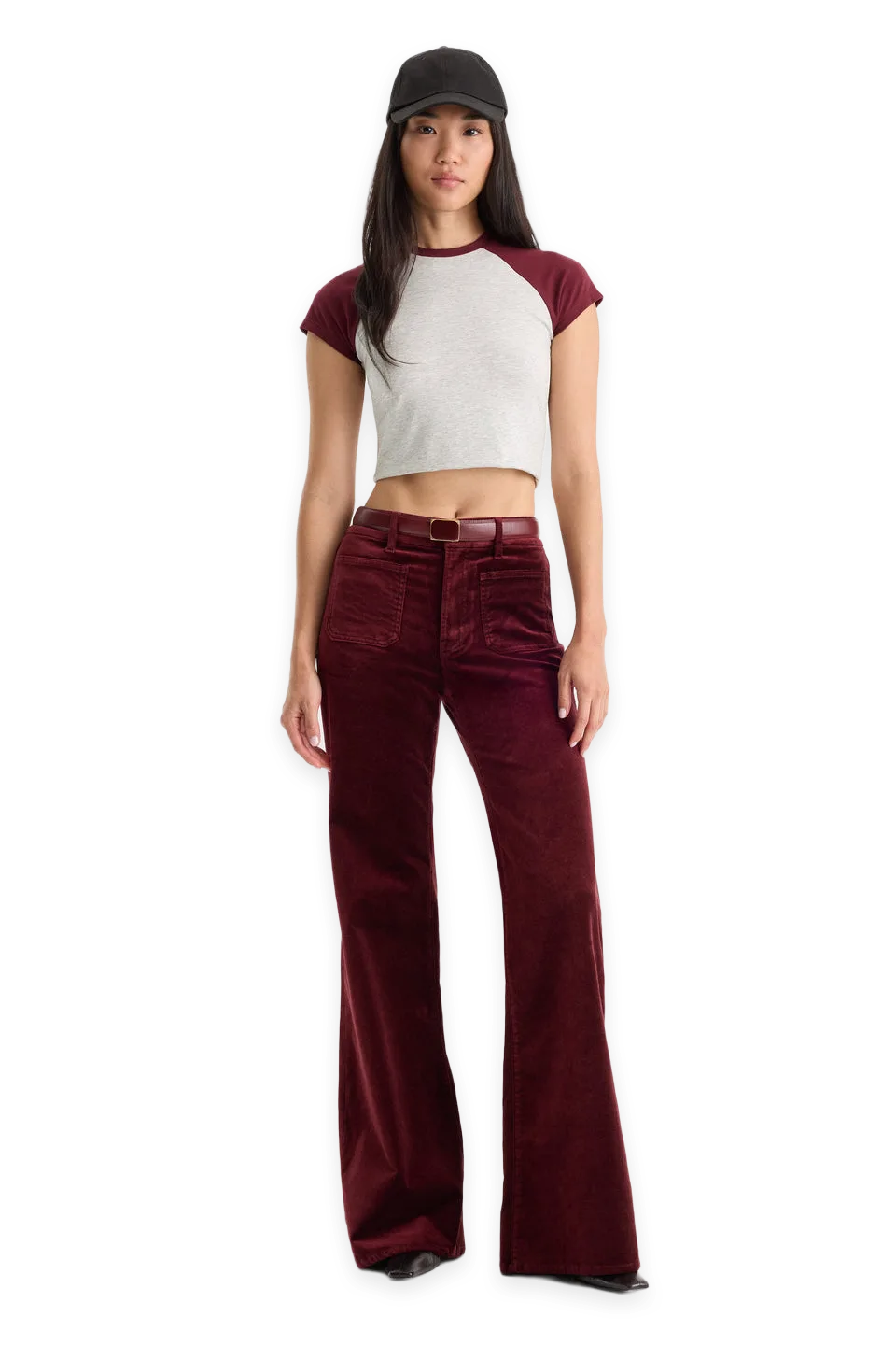 Good American VELVET GOOD WAIST PALAZZO PANT