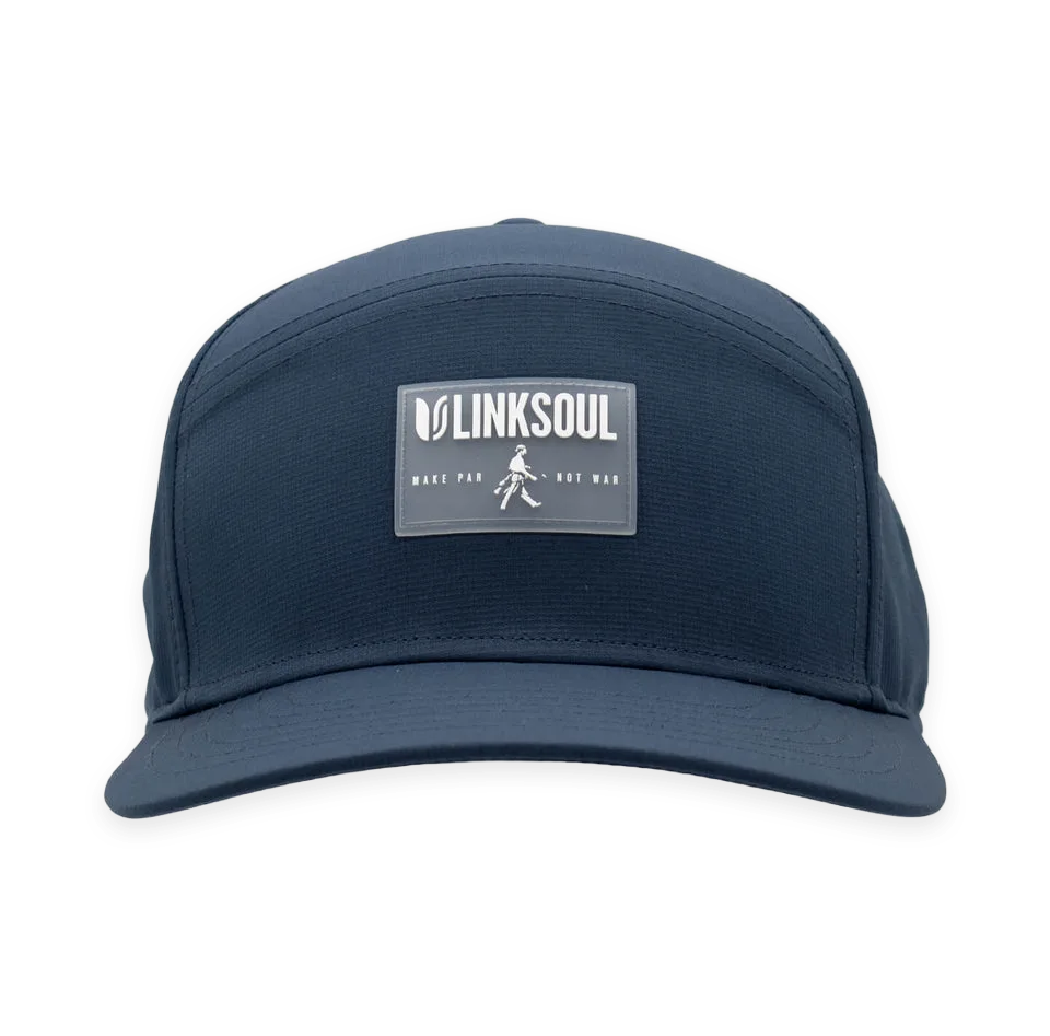 Linksoul Walking Man Split Panel Snapback Hat