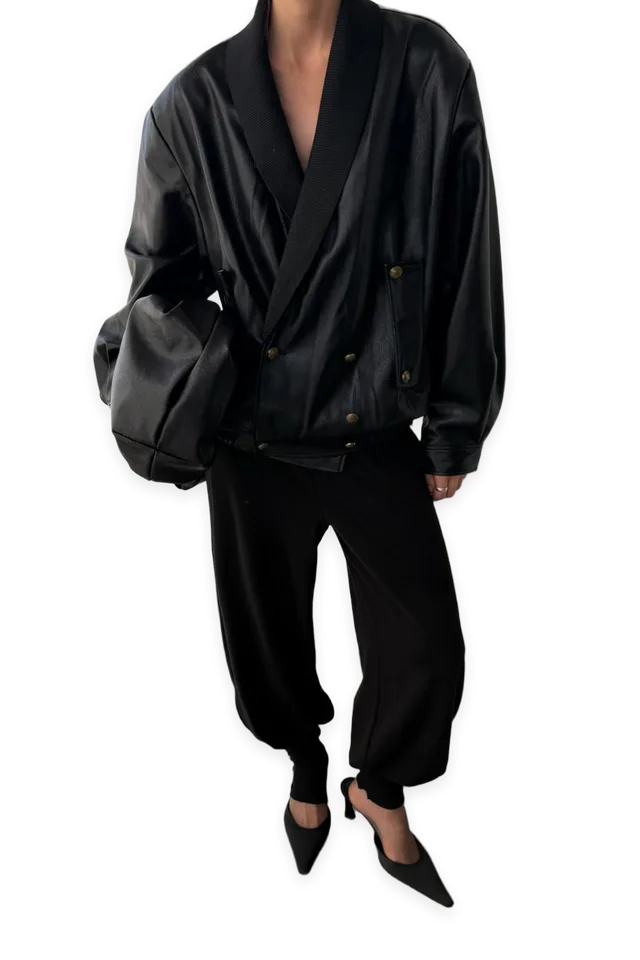 Oak + Fort RIBBED FOLDOVER PANTS WITH CUFF DETAIL