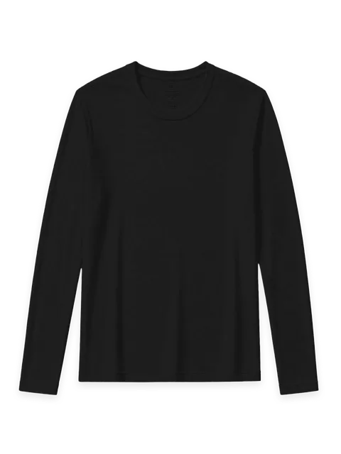 Fresh Clean Threads Women's Black Long Sleeve Crew