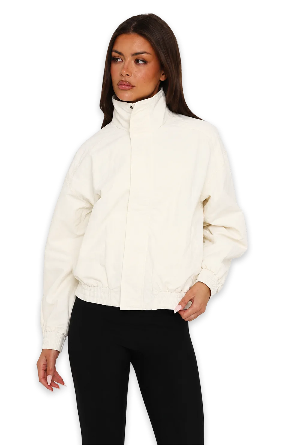 White Fox Cool Vibe Funnel Neck Jacket Off White, photo 2