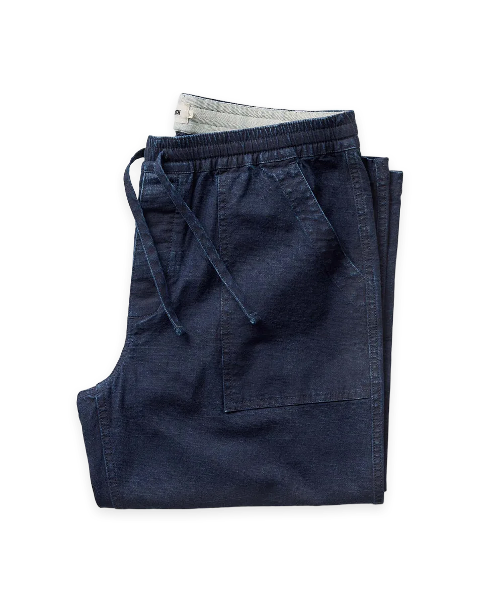 Taylor Stitch The Breakwater Pant in Rinsed Indigo Ripstop