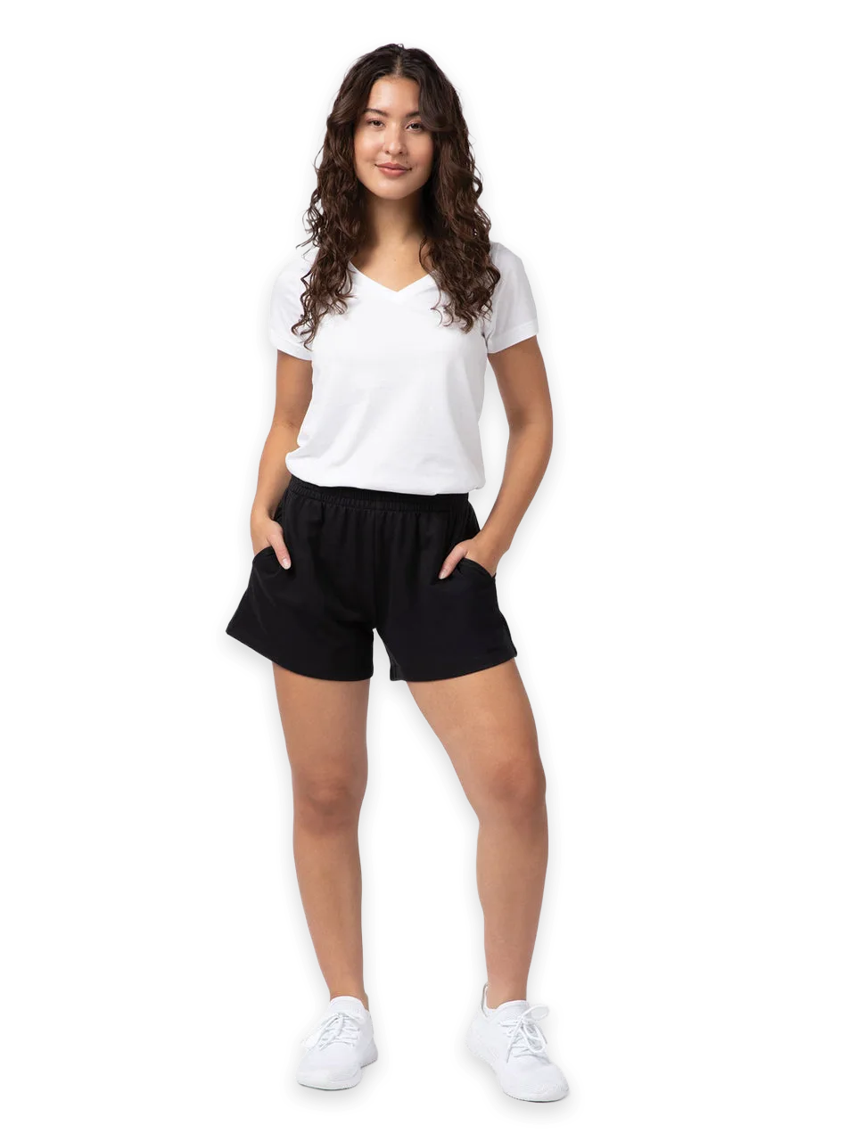 Fresh Clean Threads Women's Black Terry Lounge Shorts