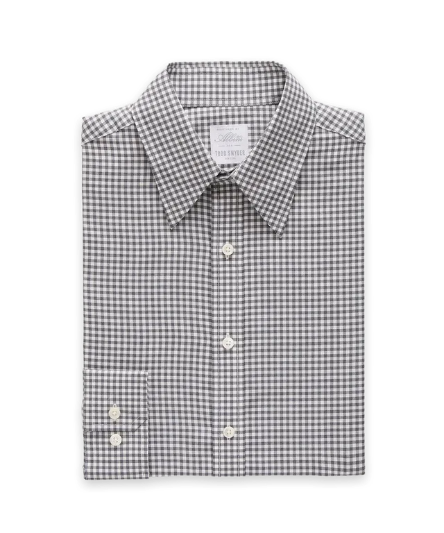 Todd Snyder Italian Featherweight Flannel Long Point Collar Dress Shirt