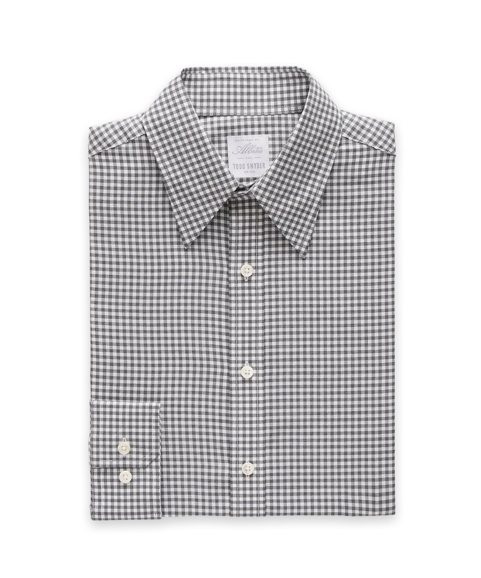 Todd Snyder Italian Featherweight Flannel Long Point Collar Dress Shirt