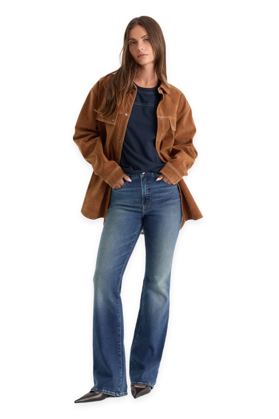 Good American SOFT TECH GOOD CLASSIC BOOTCUT JEANS · NEWCREST