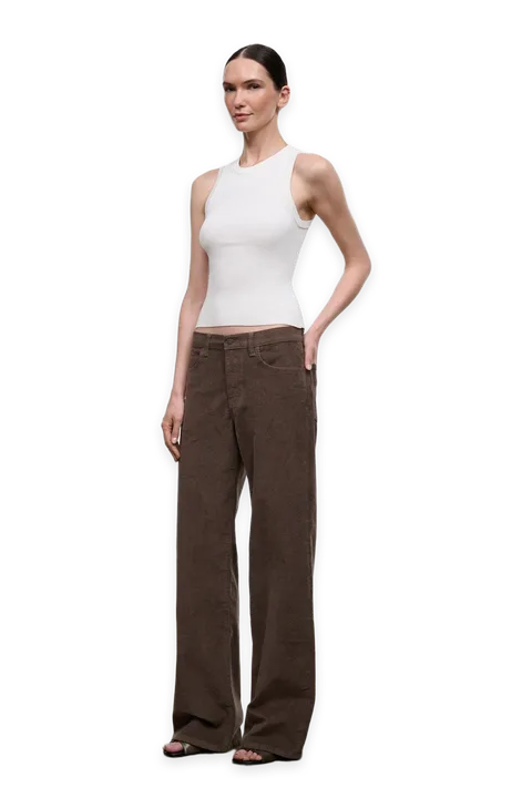 Staud Gus Relaxed Jean · Oyster Corduroy