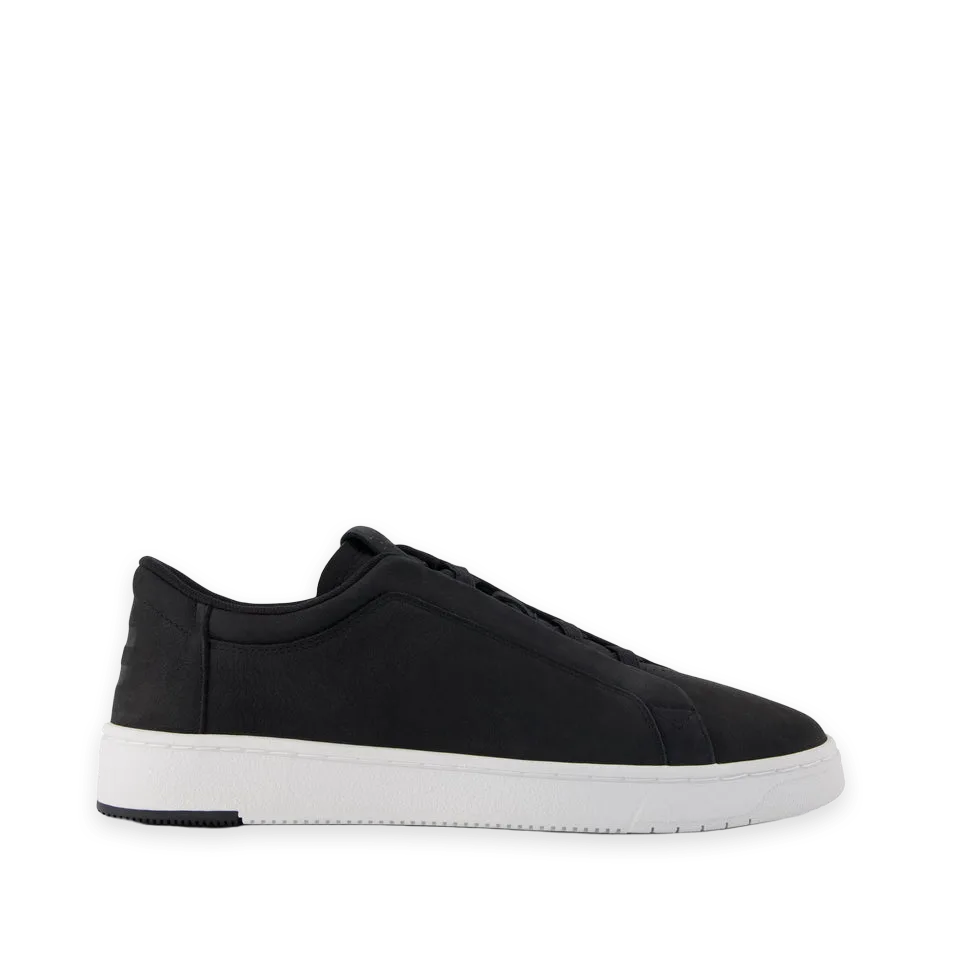 TOMS Mens TRVL Lite Miles Lace-Up Sneaker Water Resistant Black Leather