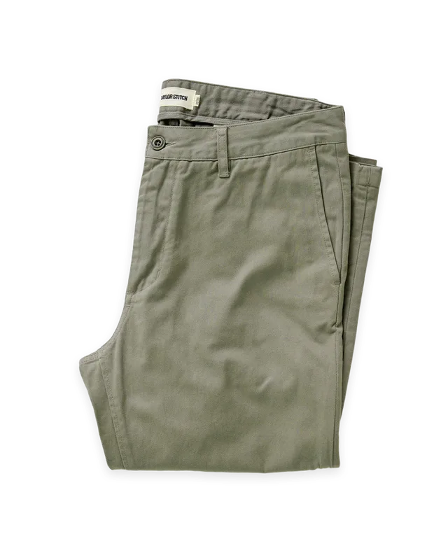 Taylor Stitch The Slim Foundation Pant in Organic Smoked Olive