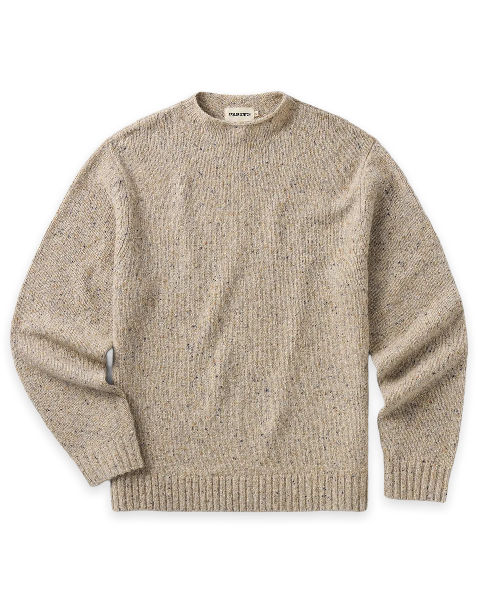 Taylor Stitch The Seafarer Rollneck Sweater in Natural Donegal