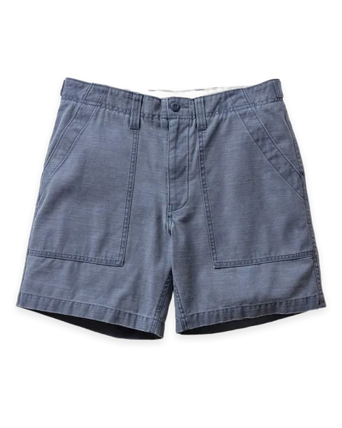Taylor Stitch The Surplus Short in Navy Reverse Sateen