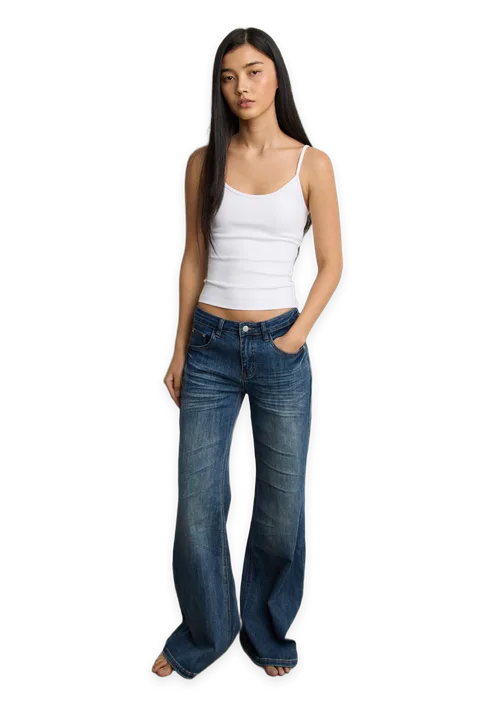 Oak + Fort RELAXED WIDE LEG JEAN