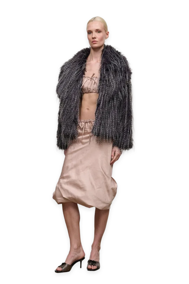 Staud Soprano Fur Jacket · Porcupine Quill