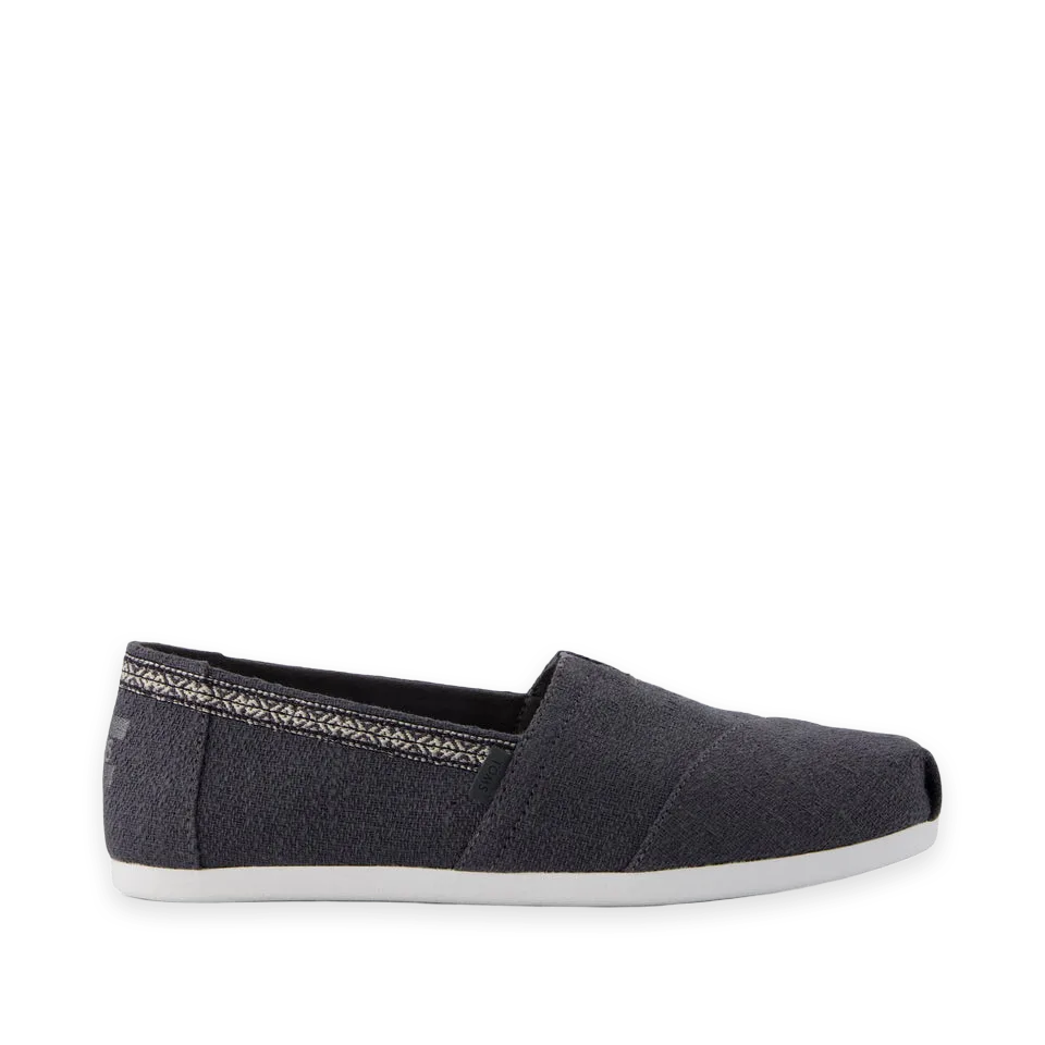 TOMS Womens Alpargata Classic Forged Iron Vintage Slub