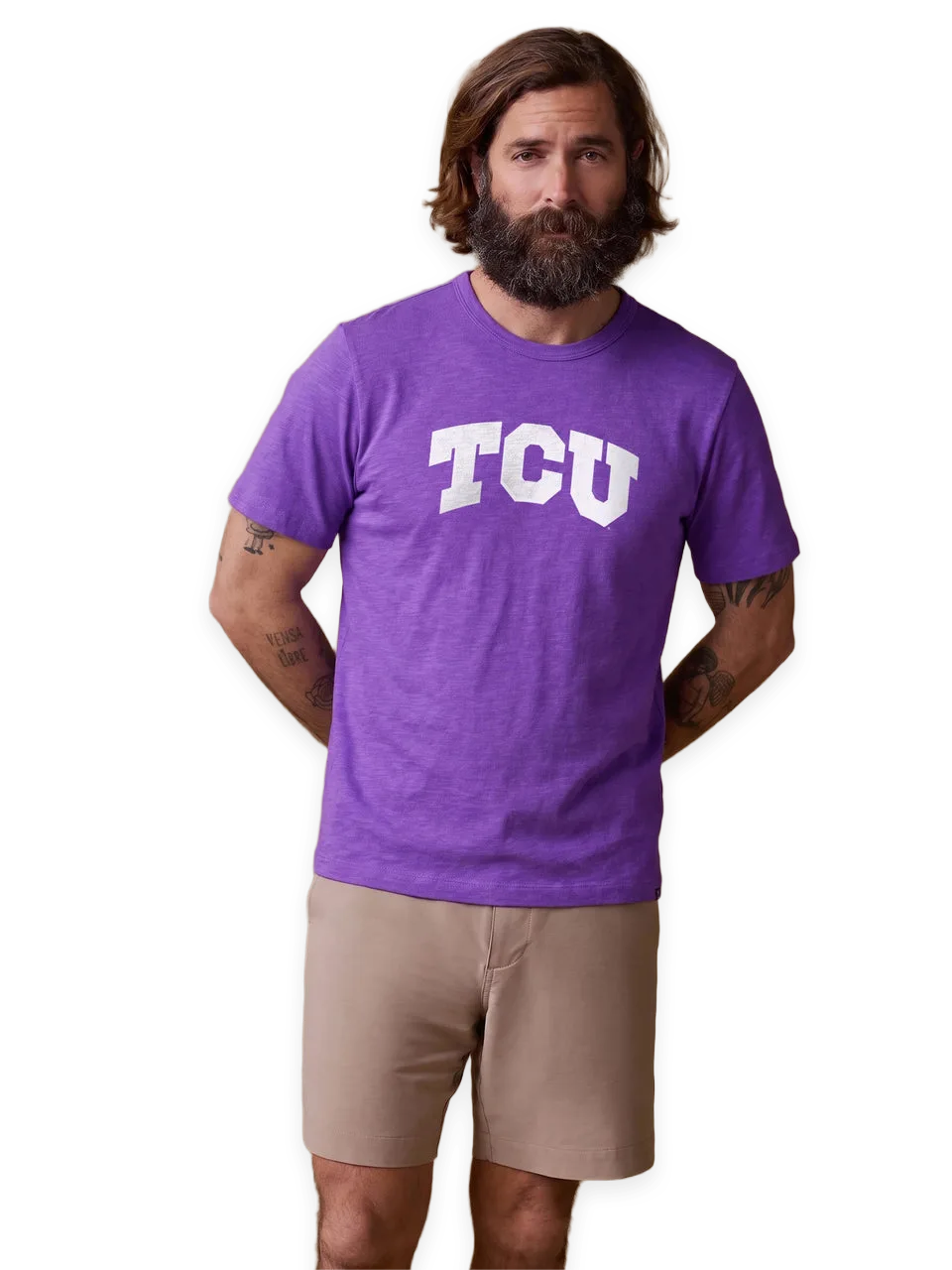 Faherty Texas Christian University Sunwashed Regenerative Tee