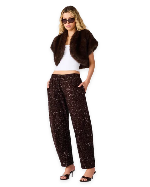 Steve Madden ARLET PANT DARK TOFFEE