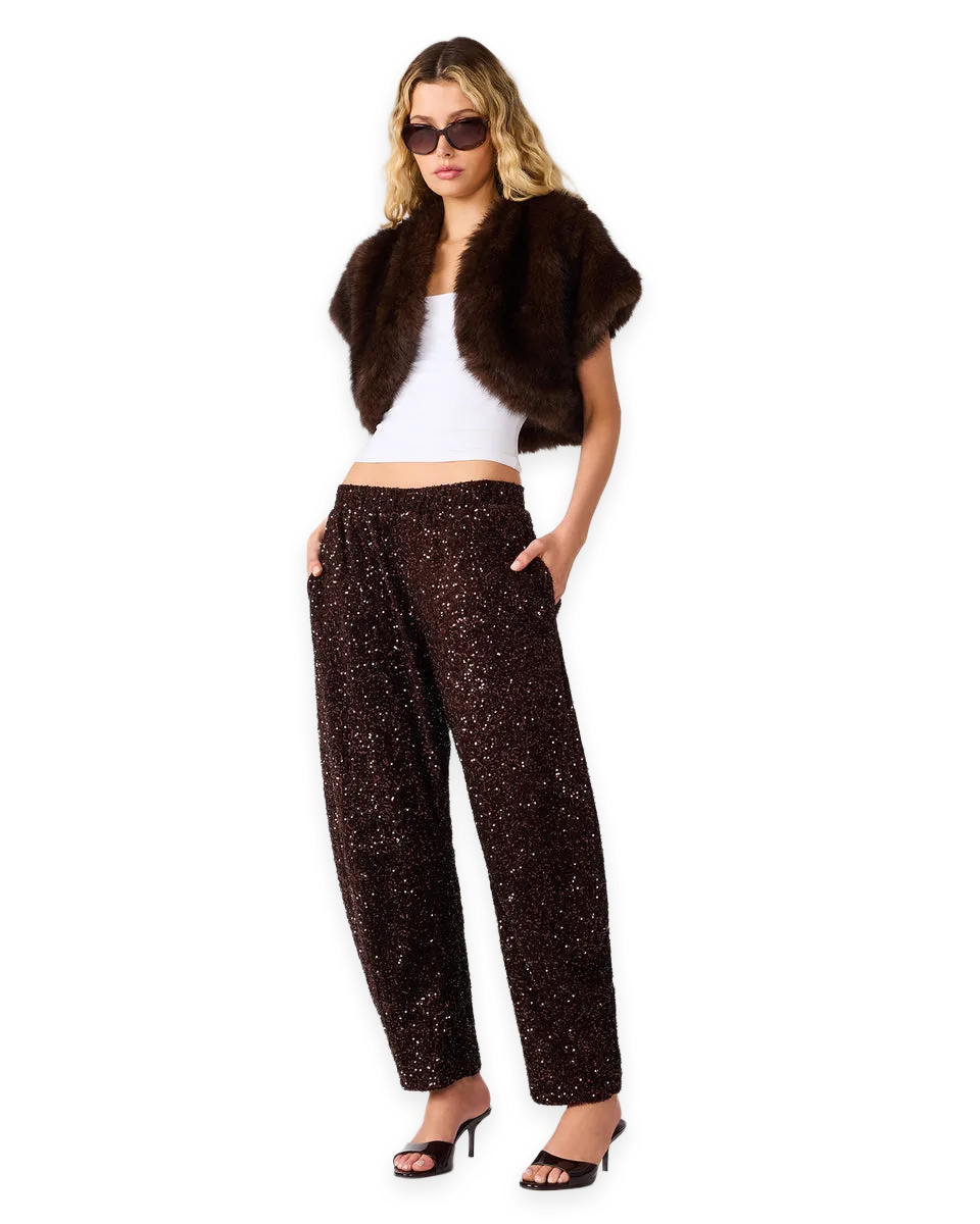 Steve Madden ARLET PANT DARK TOFFEE