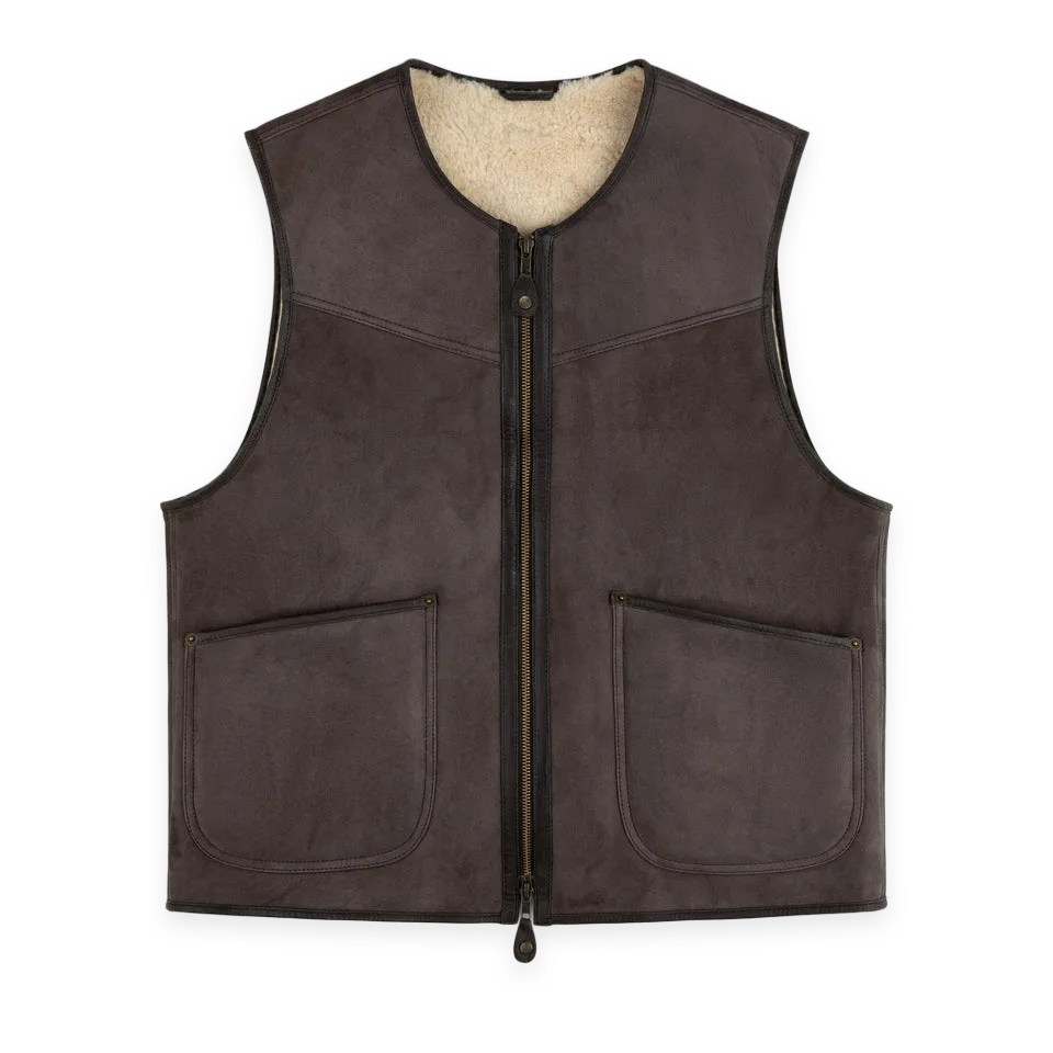Aimé Leon Dore Shearling Biker Vest